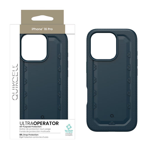 Quikcell Apple iPhone 16 Pro ULTRA OPERATOR Rugged Protective Case Navy Blue