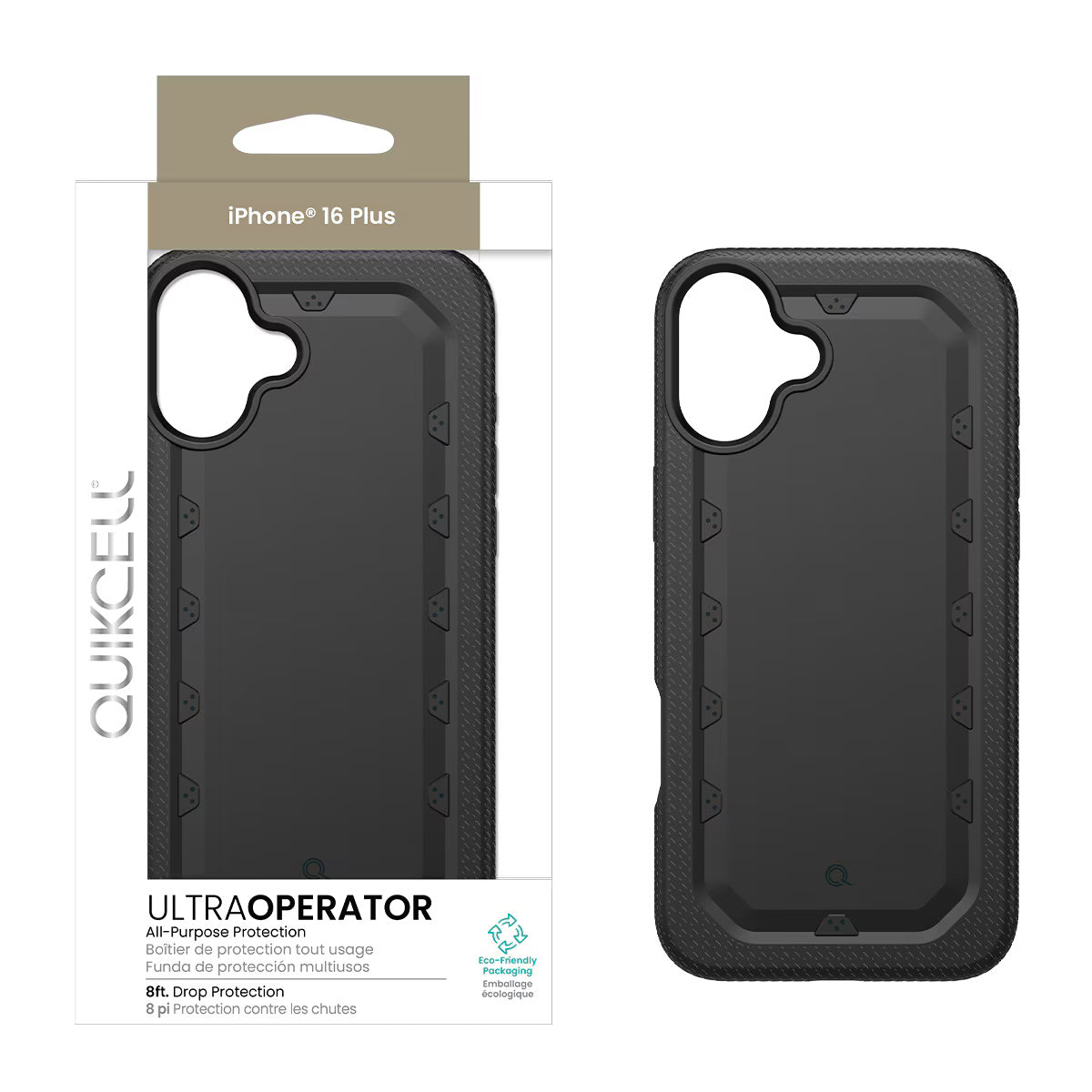 Quikcell Apple iPhone 16 Plus ULTRA OPERATOR Rugged Protective Case Armor Black
