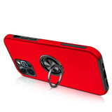 iPhone 15 CHIEF Oil Painted Magnetic Ring Stand Hybrid Case Cover - Red