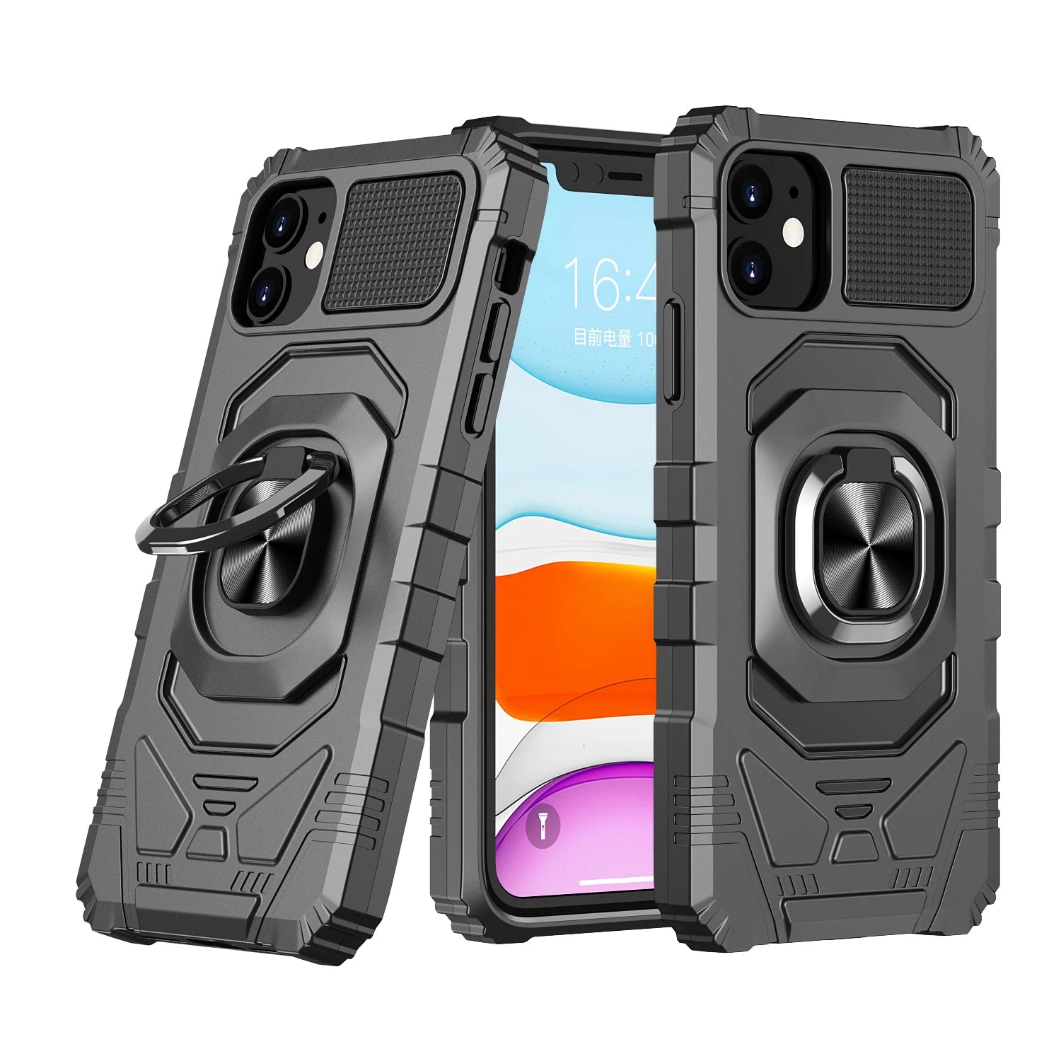 RINGSTAND CASE FOR IPHONE 14 PRO- BLACK