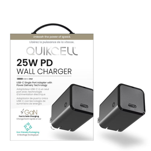 Quikcell   25W PD Wall Charger Black