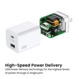 Quikcell   35W PD Dual Port Wall Charger White