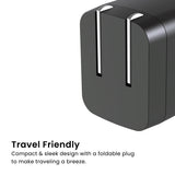 Quikcell   45W PD Dual Port Wall Charger Black