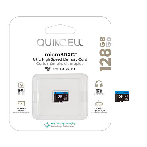 Quikcell   Ultra High Speed MEMORY CARD 128GB microSDXC Black