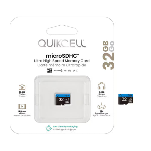 Quikcell   Ultra High Speed MEMORY CARD 32GB microSDXC Black
