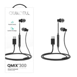 Quikcell   QMIX 300 Comfort Fit Earbuds Black