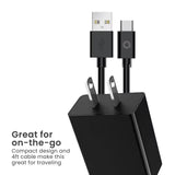 Quikcell   POWER PACK Wall Charger + USB-A to USB-C Black