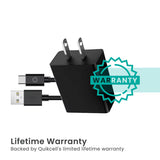 Quikcell   POWER PACK Wall Charger + USB-A to USB-C Black