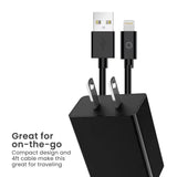 Quikcell   POWER PACK Wall Charger + USB-A to Lightning Black
