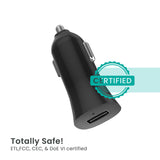 Quikcell   POWER PACK Car Charger + USB-A to Lightning Black