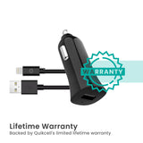 Quikcell   POWER PACK Car Charger + USB-A to Lightning Black