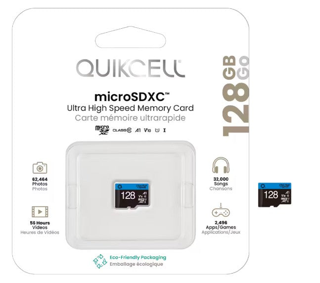QUICKCELL 128GB MICRO SD MEMORY CARD