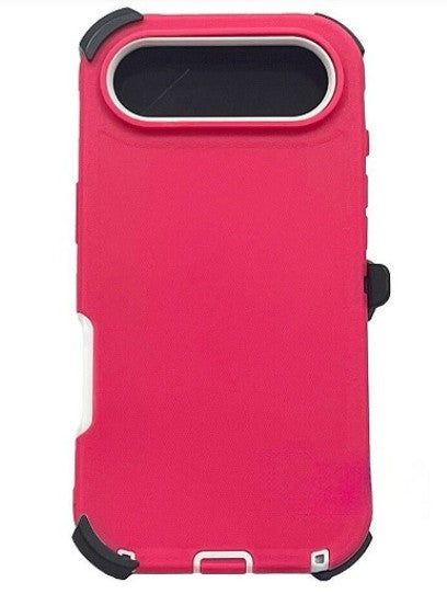 iPhone 17 Air Rugged Armor with Belt Clip Holster - Pink