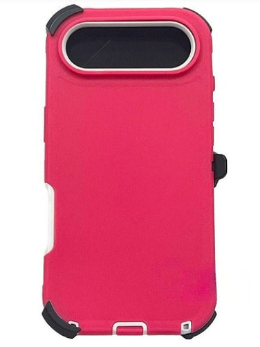 iPhone 17 Air Rugged Armor with Belt Clip Holster - Pink
