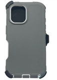 iPhone 17 Rugged Armor with Belt Clip Holster - Gray