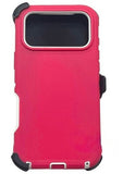 iPhone 17 Pro Rugged Armor with Belt Clip Holster - Pink