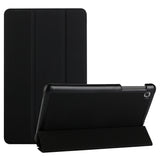Alcatel joy tab 2 Trifold Magnetic Closure PU Leather Case Cover - Black