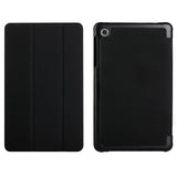 Alcatel joy tab 2 Trifold Magnetic Closure PU Leather Case Cover - Black