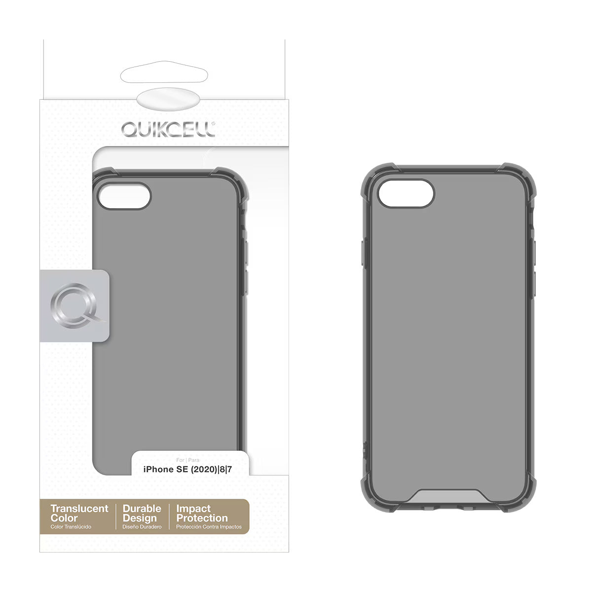 Quikcell Apple iPhone SE 2020-22 ICON TINT Translucent Case Smoke