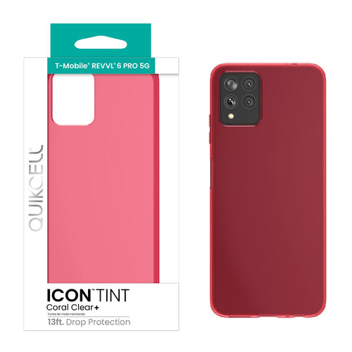 Quikcell T-Mobile REVVL 6 Pro 5G, T-Mobile REVVL 6x PRO 5G ICON TINT Translucent Case Coral