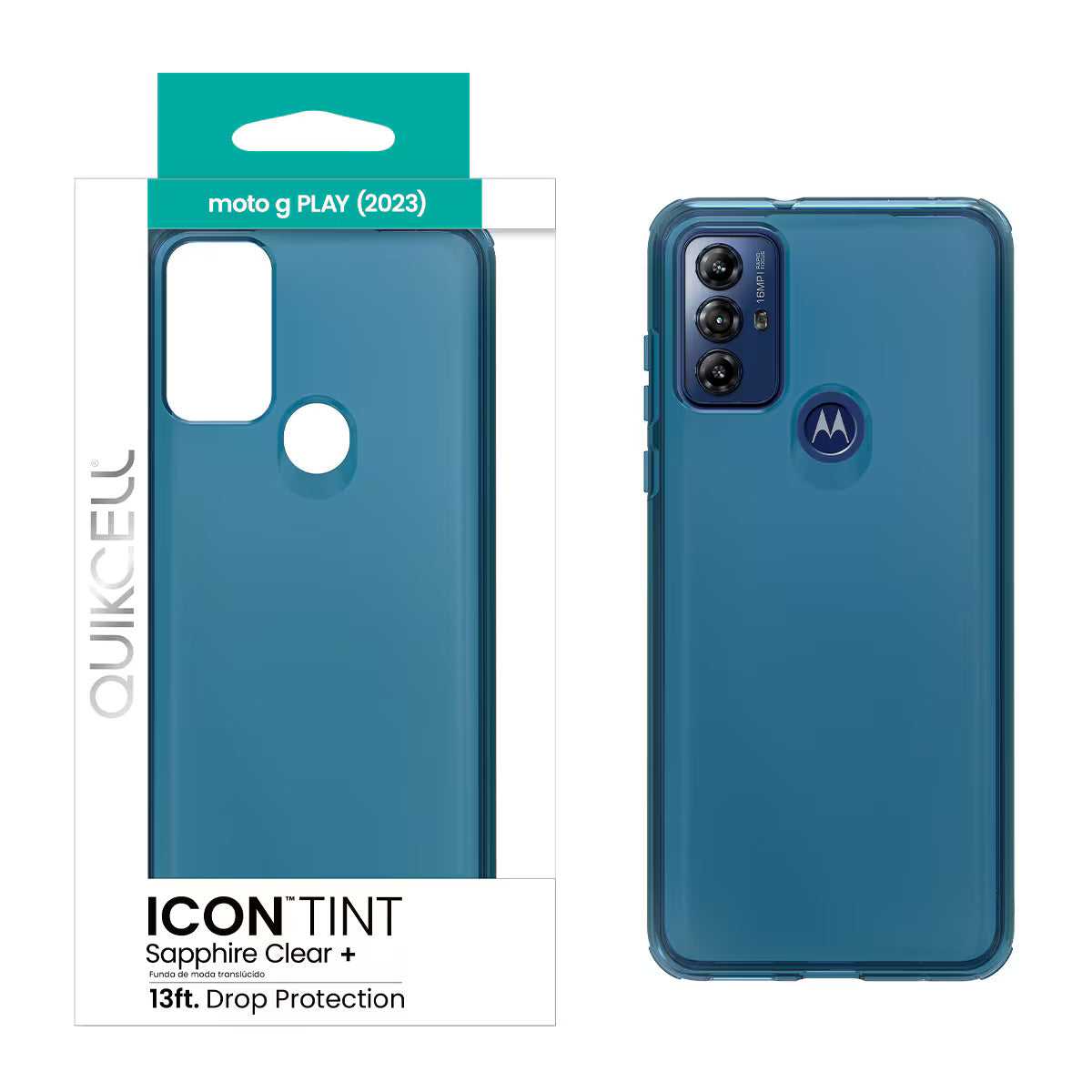 Quikcell Moto G PLAY 2023 ICON TINT Translucent Case Sapphire