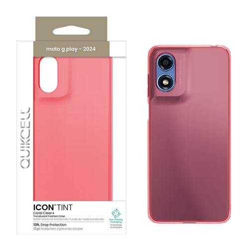 Quikcell Moto G Play - 2024 ICON TINT Translucent Case Coral