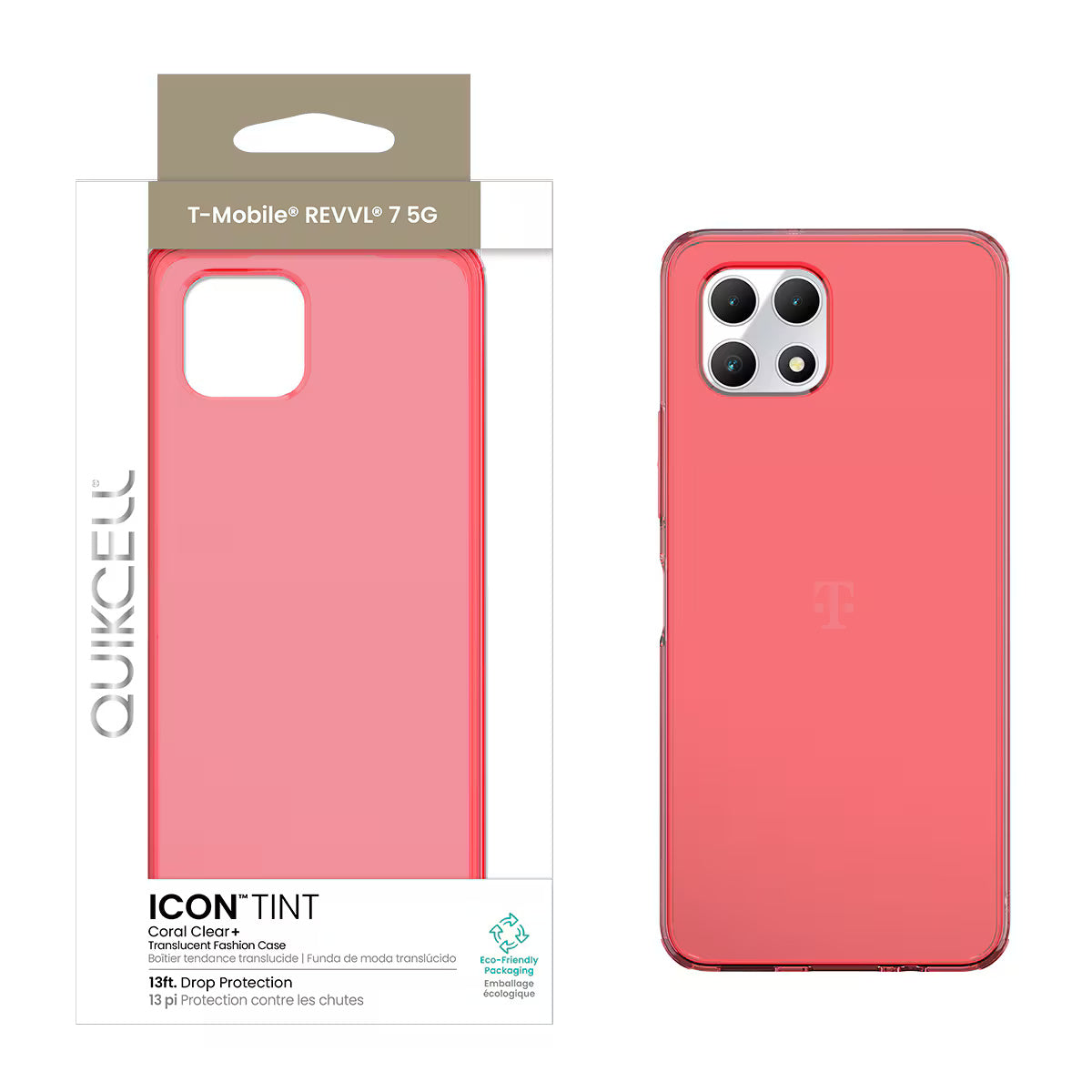 Quikcell T-Mobile REVVL 7 5G ICON TINT Translucent Case Coral