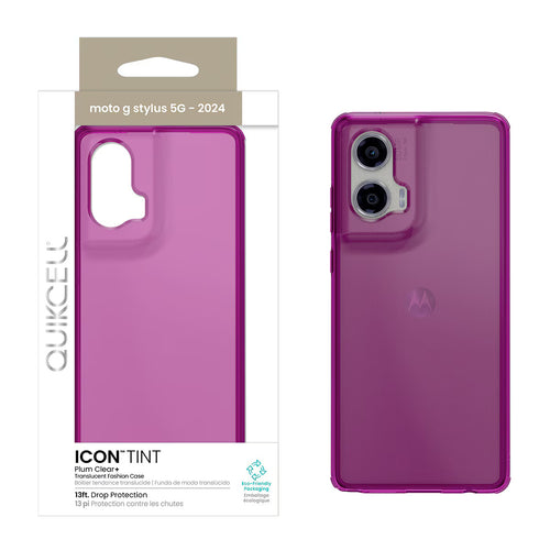 Quikcell Moto G Stylus 5G (2024) ICON TINT Translucent Case Plum