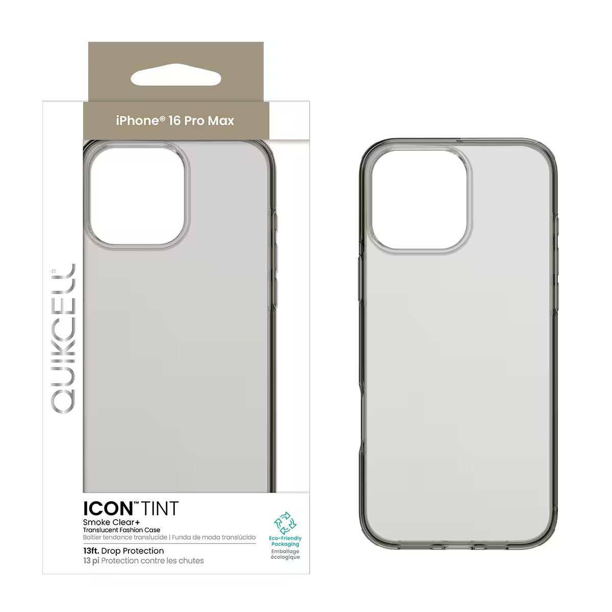 Quikcell Apple iPhone 16 Pro Max ICON TINT Translucent Case Smoke