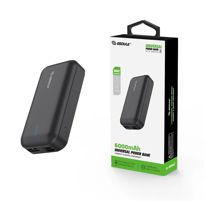 ESOULK EP25 6,000 MAH POWERBANK - BLACK