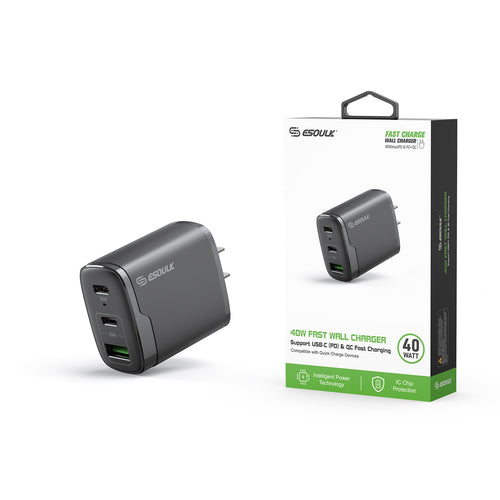40W Dual PD+QC Fast Wall Charger (12/48)