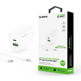 20W PD/QC Wall Charger & 5FT Cable for C to 8pin (12/48)