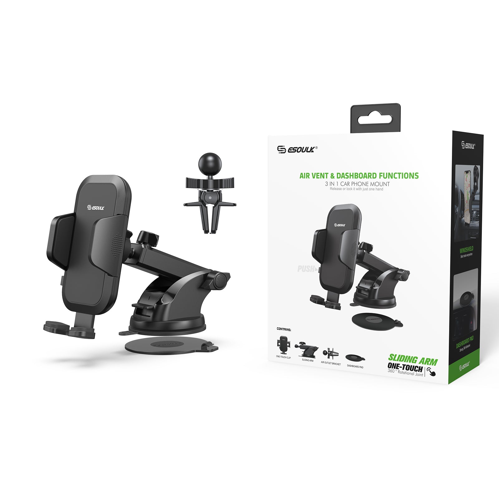 Air Vent & Dashboard 2 In 1 Car Phone Mount (12/48)