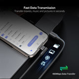 3Ft Right Angle USB-C To USB-C Charging Cable (12/144)