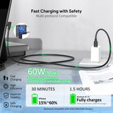 3Ft Right Angle USB-C To USB-C Charging Cable (12/144)