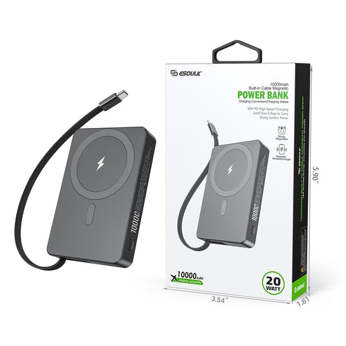 10000mAh Built-In Cable Magnetic Power Bank (12/48)