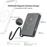 10000mAh Built-In Cable Magnetic Power Bank (12/48)