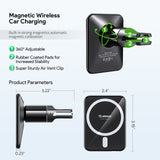 15W Magnetic Wireless Charger Air Vent Car Mount (12/48)