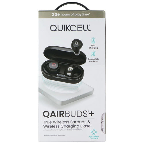 PREMIUM QAIR MAX TWS EARBUDS + CHARGING CASE - BLK