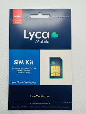 LYCAMOBILE SIM CARD WITH $29 MONTH PLAN