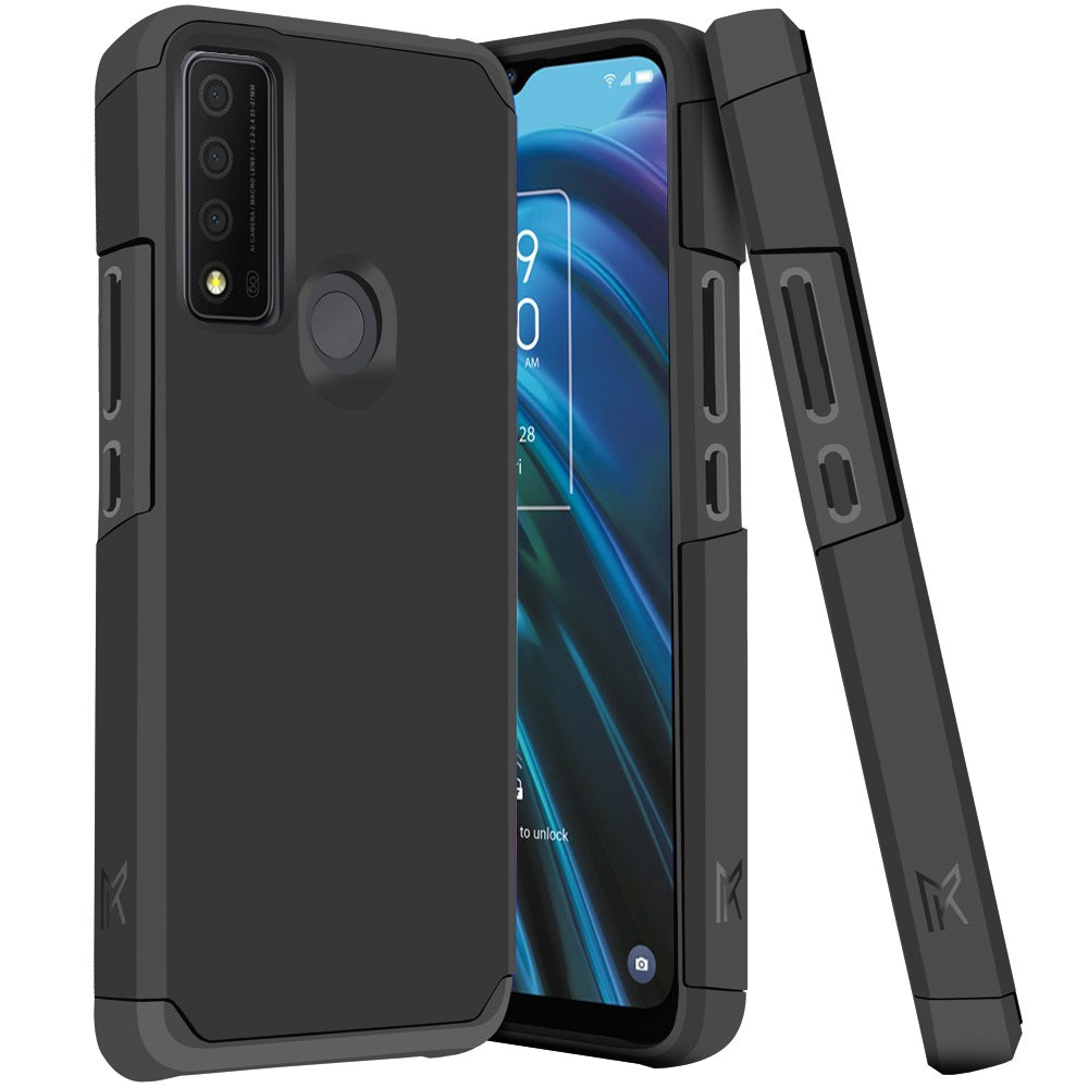 Matte ShockProof Case - Black FOR TCL XE 20