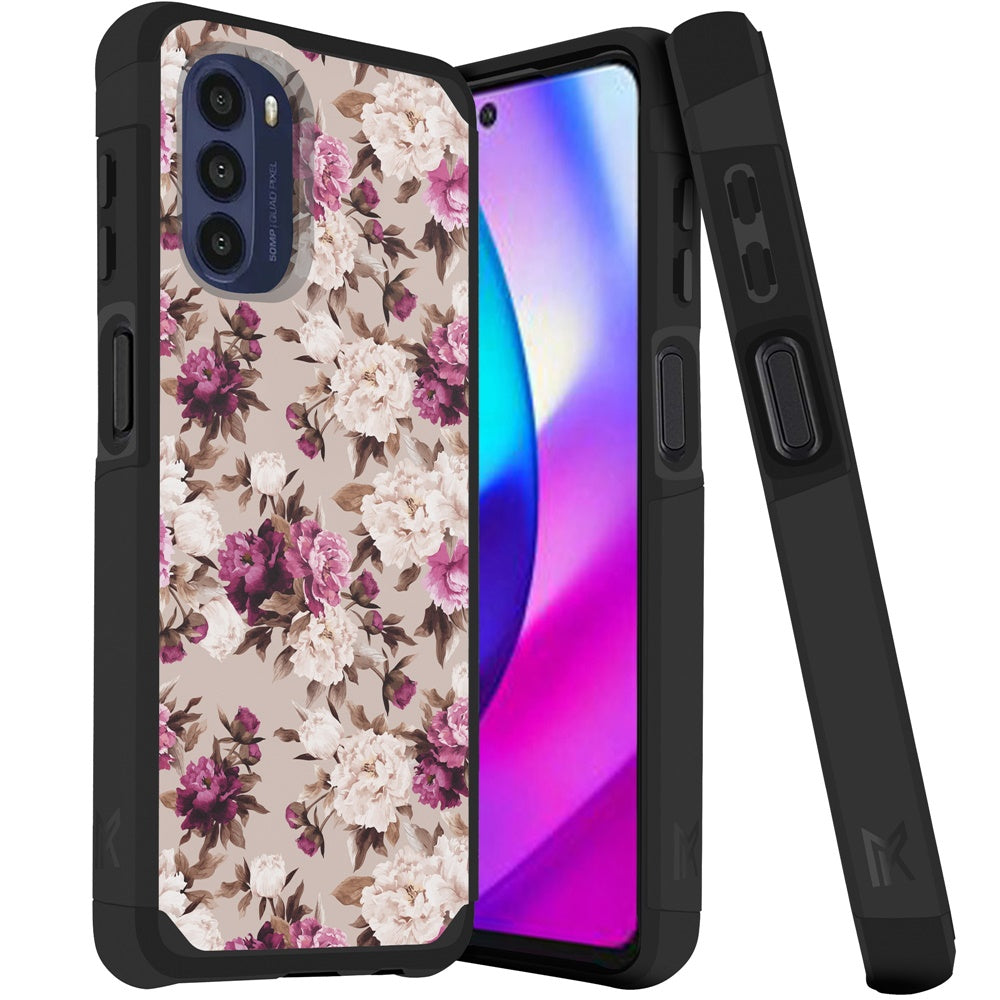 Matte ShockProof Case For Moto G 5G 2022 - Flower Pink