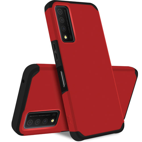 Matte ShockProof Case Case For TCL Stylus 5G - Red