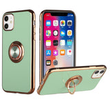 Electroplated TPU with Metal Ring Stand Case for SE 3