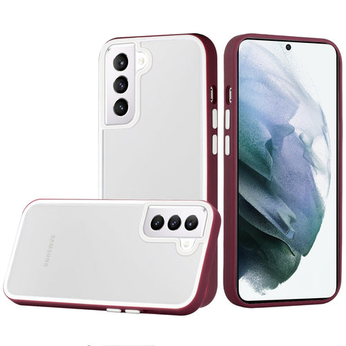 Galaxy S22 Plus Transparent Colored Bumper Hybrid Case