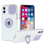 Clear Hybrid with Camera Lens Window Ring Stand Case for 12 Series
