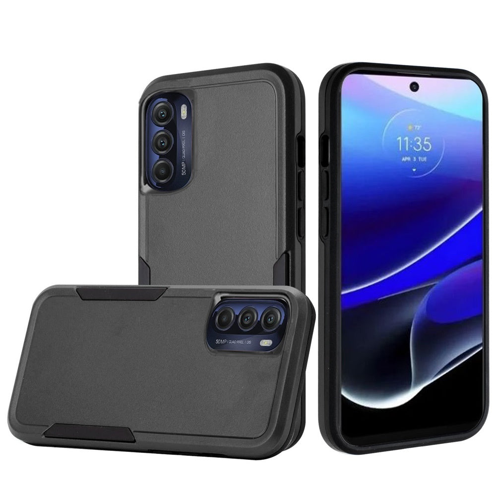 Tough Strong Dual Layer Flat Hybrid Case For Moto G Stylus 5g 2022