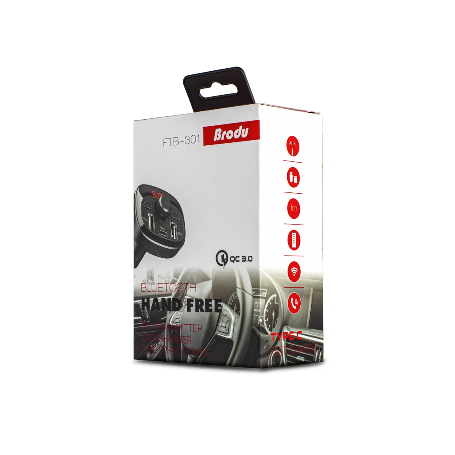 Brodu FTB-301 FM Wireless Connector with Charger Ports