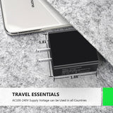 12W 2.4A Dual USB Wall Adapter Black