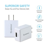 12W 2.4A Wall Charger & 5ft Cable For 8Pin